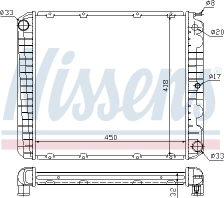 Nissens 65545A - Radiators, Motora dzesēšanas sistēma autodraugiem.lv