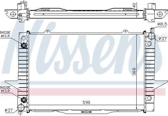 Nissens 65548A - Radiators, Motora dzesēšanas sistēma autodraugiem.lv