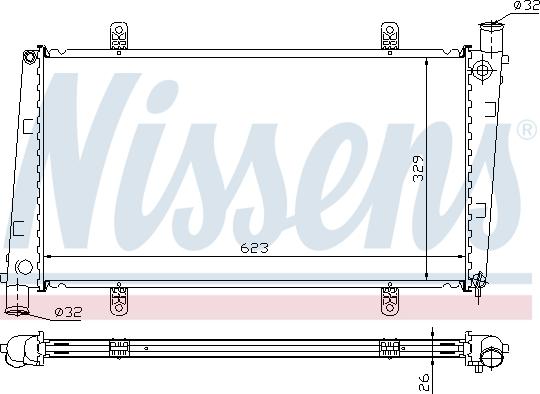 Nissens 65551A - Radiators, Motora dzesēšanas sistēma autodraugiem.lv