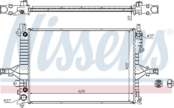 Nissens 65552A - Radiators, Motora dzesēšanas sistēma autodraugiem.lv