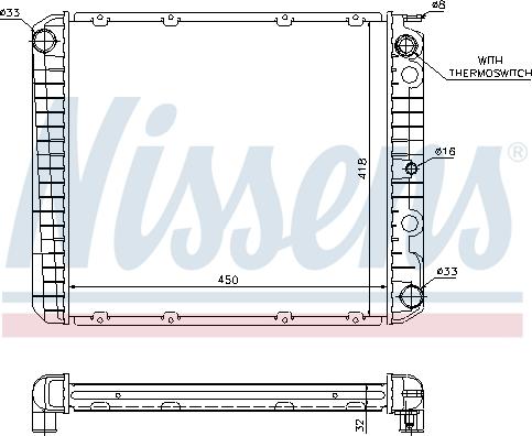 Nissens 65525A - Radiators, Motora dzesēšanas sistēma autodraugiem.lv