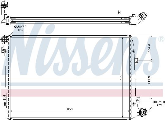 Nissens 65291A - Radiators, Motora dzesēšanas sistēma autodraugiem.lv