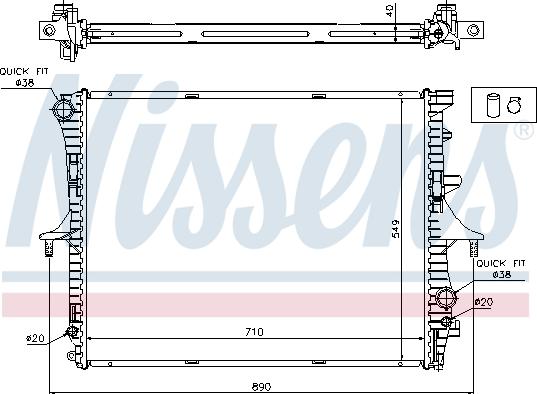 Nissens 65275A - Radiators, Motora dzesēšanas sistēma autodraugiem.lv