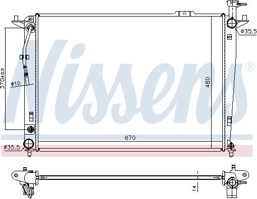 Nissens 666208 - Radiators, Motora dzesēšanas sistēma autodraugiem.lv