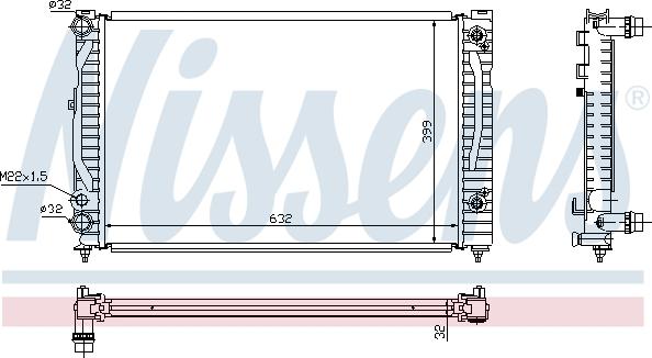 Nissens 60499 - Radiators, Motora dzesēšanas sistēma autodraugiem.lv