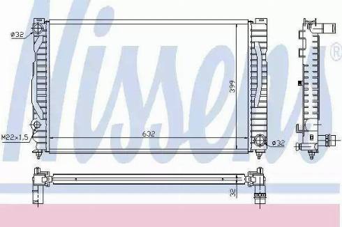 Nissens 60496A - Radiators, Motora dzesēšanas sistēma autodraugiem.lv