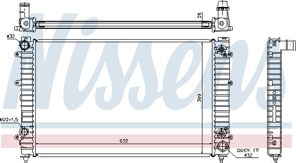 Nissens 60493A - Radiators, Motora dzesēšanas sistēma autodraugiem.lv