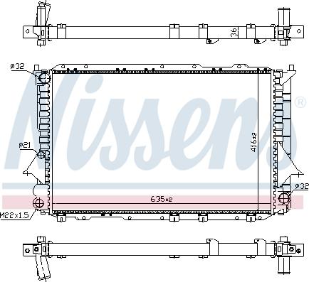 Nissens 60458 - Radiators, Motora dzesēšanas sistēma autodraugiem.lv