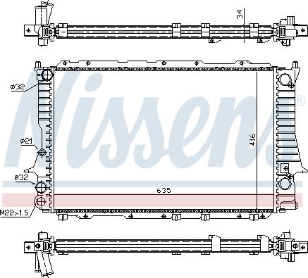 NISSENS 60457 - Radiators, Motora dzesēšanas sistēma autodraugiem.lv