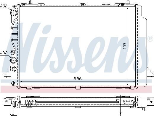 Nissens 60466A - Radiators, Motora dzesēšanas sistēma autodraugiem.lv