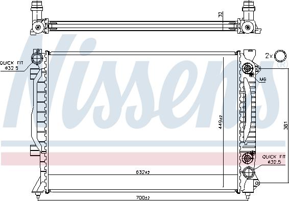 Nissens 60423A - Radiators, Motora dzesēšanas sistēma autodraugiem.lv