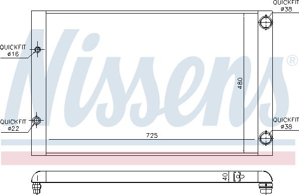 Nissens 60427 - Radiators, Motora dzesēšanas sistēma autodraugiem.lv