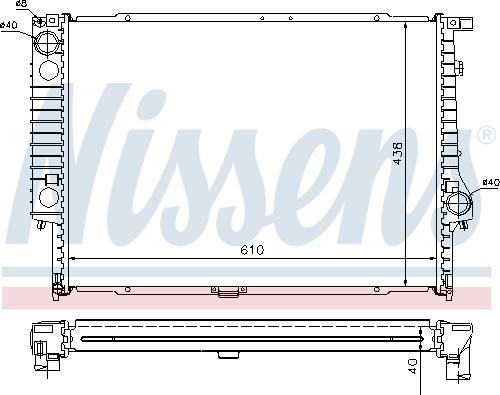 Nissens 60596A - Radiators, Motora dzesēšanas sistēma autodraugiem.lv