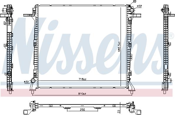 Nissens 606982 - Radiators, Motora dzesēšanas sistēma autodraugiem.lv