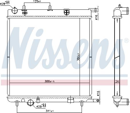 Nissens 606400 - Radiators, Motora dzesēšanas sistēma autodraugiem.lv