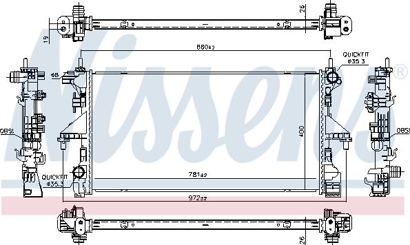 Nissens 606554 - Radiators, Motora dzesēšanas sistēma autodraugiem.lv