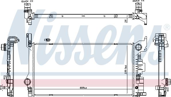 Nissens 606565 - Radiators, Motora dzesēšanas sistēma autodraugiem.lv