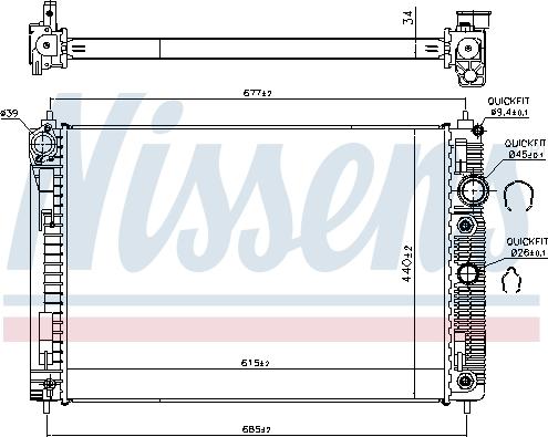 Nissens 606515 - Radiators, Motora dzesēšanas sistēma autodraugiem.lv