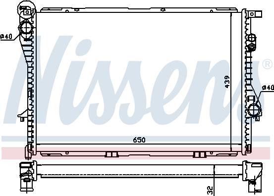 Nissens 60603A - Radiators, Motora dzesēšanas sistēma autodraugiem.lv