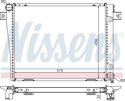 Nissens 60602A - Radiators, Motora dzesēšanas sistēma autodraugiem.lv