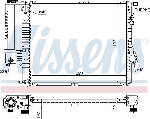 Nissens 60607 - Radiators, Motora dzesēšanas sistēma autodraugiem.lv