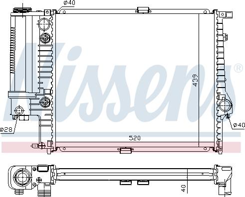 Nissens 60614A - Radiators, Motora dzesēšanas sistēma autodraugiem.lv