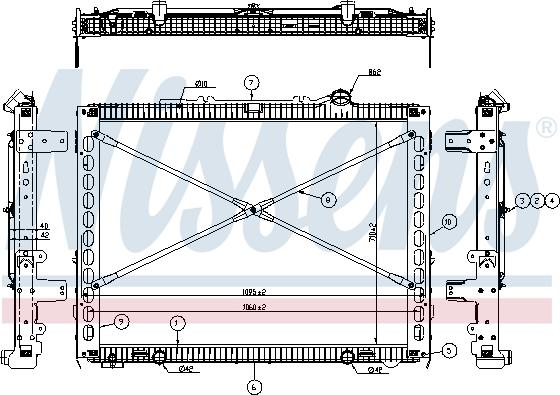 Nissens 606496 - Radiators, Motora dzesēšanas sistēma autodraugiem.lv