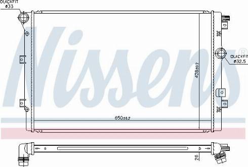 Nissens 606188 - Radiators, Motora dzesēšanas sistēma autodraugiem.lv