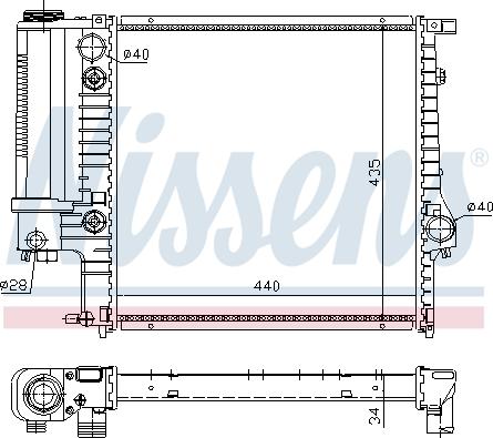 Nissens 60613A - Radiators, Motora dzesēšanas sistēma autodraugiem.lv