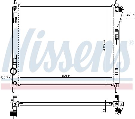 Nissens 606120 - Radiators, Motora dzesēšanas sistēma autodraugiem.lv