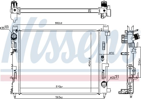 Nissens 606845 - Radiators, Motora dzesēšanas sistēma autodraugiem.lv