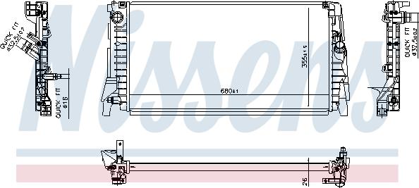 Nissens 606812 - Radiators, Motora dzesēšanas sistēma autodraugiem.lv