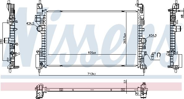 Nissens 606390 - Radiators, Motora dzesēšanas sistēma autodraugiem.lv