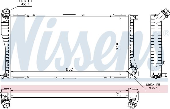 Nissens 60634A - Radiators, Motora dzesēšanas sistēma autodraugiem.lv