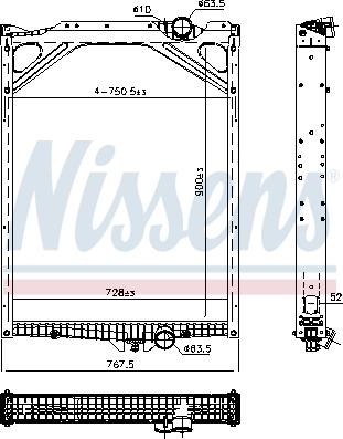 Nissens 606367 - Radiators, Motora dzesēšanas sistēma autodraugiem.lv