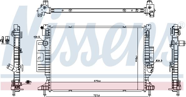 Nissens 606387 - Radiators, Motora dzesēšanas sistēma autodraugiem.lv