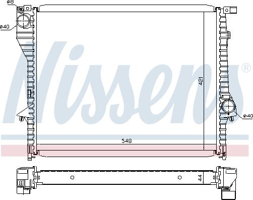 Nissens 60638 - Radiators, Motora dzesēšanas sistēma autodraugiem.lv