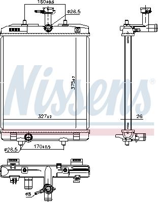 Nissens 606330 - Radiators, Motora dzesēšanas sistēma autodraugiem.lv