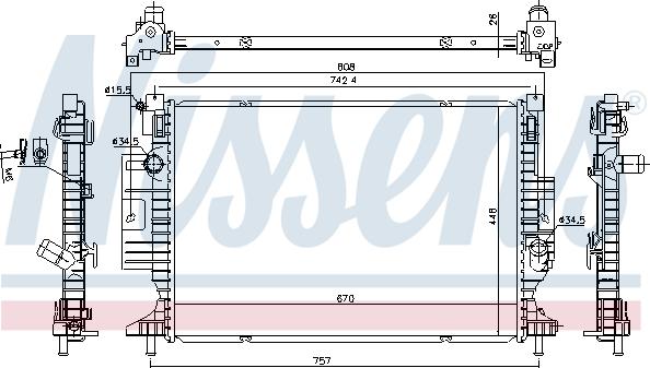 Nissens 606215 - Radiators, Motora dzesēšanas sistēma autodraugiem.lv