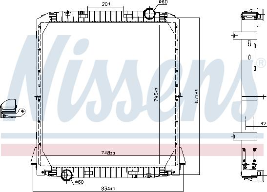 Nissens 606285 - Radiators, Motora dzesēšanas sistēma autodraugiem.lv