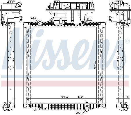 Nissens 606224 - Radiators, Motora dzesēšanas sistēma autodraugiem.lv
