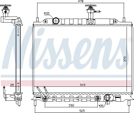 Nissens 606221 - Radiators, Motora dzesēšanas sistēma autodraugiem.lv