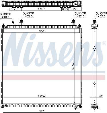 Nissens 606764 - Radiators, Motora dzesēšanas sistēma autodraugiem.lv