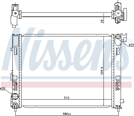 Nissens 606725 - Radiators, Motora dzesēšanas sistēma autodraugiem.lv