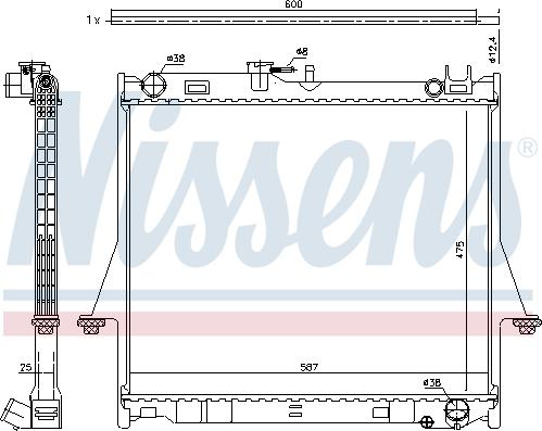 Nissens 60856 - Radiators, Motora dzesēšanas sistēma autodraugiem.lv