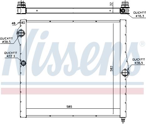 Nissens 60826 - Radiators, Motora dzesēšanas sistēma autodraugiem.lv