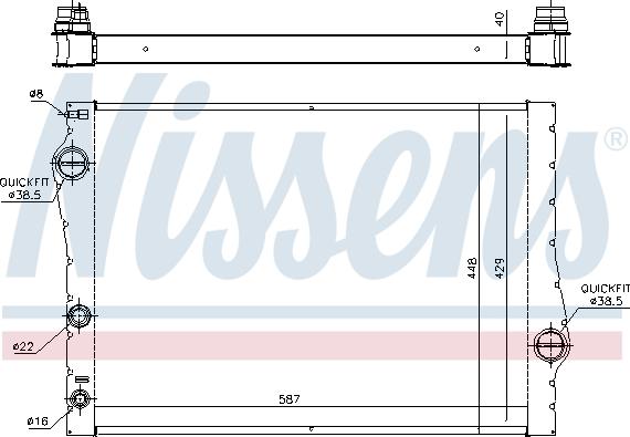 Nissens 60823 - Radiators, Motora dzesēšanas sistēma autodraugiem.lv