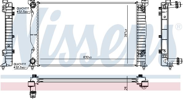 Nissens 60353 - Radiators, Motora dzesēšanas sistēma autodraugiem.lv