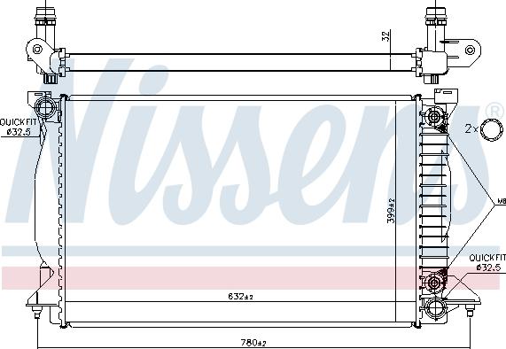 Nissens 60303A - Radiators, Motora dzesēšanas sistēma autodraugiem.lv