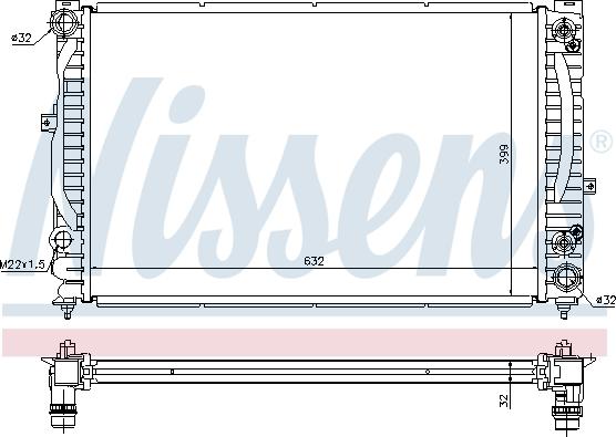 Nissens 60228A - Radiators, Motora dzesēšanas sistēma autodraugiem.lv